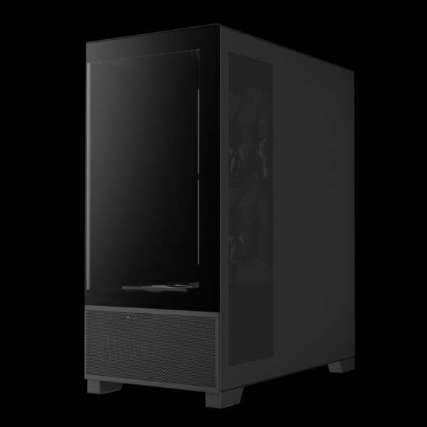 Gamdias Aura GC12 ARGB Tempered Glass Black
