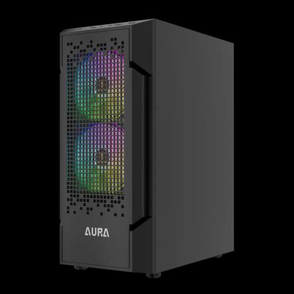 Gamdias Aura GC7 ARGB Tempered Glass Black