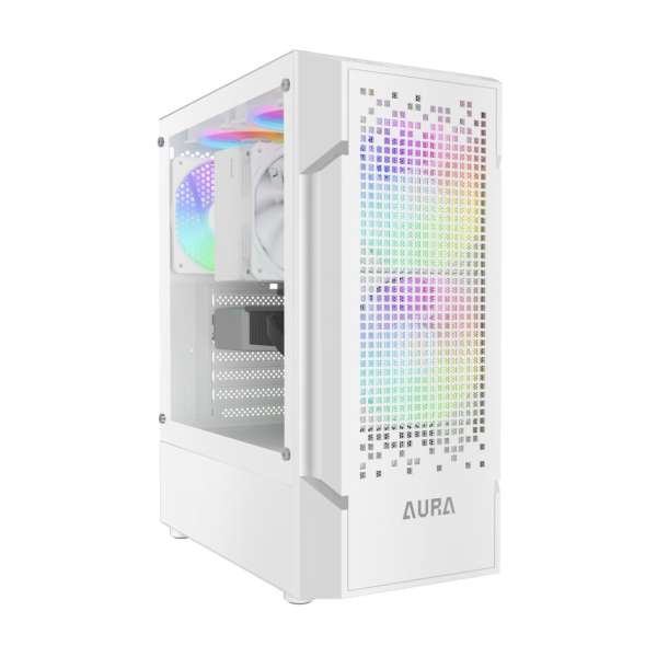 Gamdias Aura GC7 ARGB Tempered Glass White