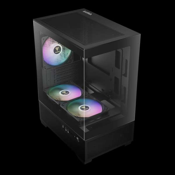 Gamdias Aura GC9M ELITE ARGB Tempered Glass Black
