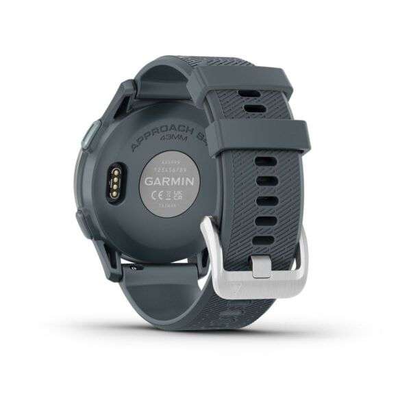 Garmin Approach S44 Silver Aluminum Bezel with Twilight Silicone Band