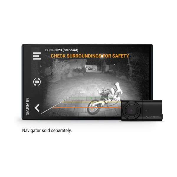 Garmin BC 50 with Night Vision Wireless Backup Camera With Number Plate Mount and Bracket Mount Black
