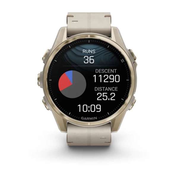 Garmin fenix 8 43mm AMOLED Sapphire, Soft Gold with Limestone Leather Band Garmin fenix 8 43mm AMOLED Sapphire, Soft Gold with Limestone Leather Band