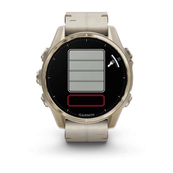Garmin fenix 8 43mm AMOLED Sapphire, Soft Gold with Limestone Leather Band Garmin fenix 8 43mm AMOLED Sapphire, Soft Gold with Limestone Leather Band