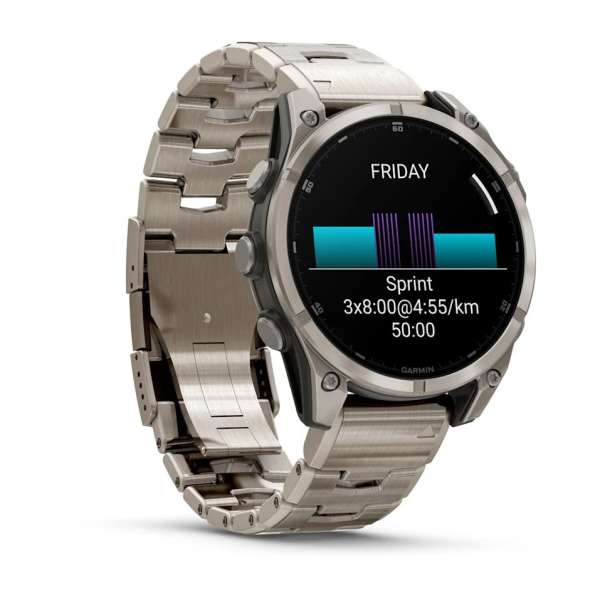 Garmin fenix 8 47mm AMOLED Sapphire Titanium with Vented titanium bracelet Garmin fenix 8 47mm AMOLED Sapphire Titanium with Vented titanium bracelet