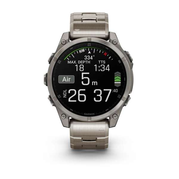 Garmin fenix 8 47mm AMOLED Sapphire Titanium with Vented titanium bracelet Garmin fenix 8 47mm AMOLED Sapphire Titanium with Vented titanium bracelet
