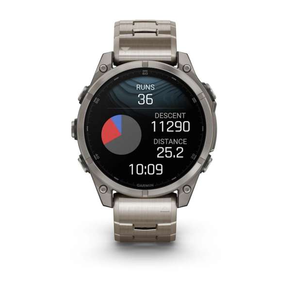 Garmin fenix 8 47mm AMOLED Sapphire Titanium with Vented titanium bracelet Garmin fenix 8 47mm AMOLED Sapphire Titanium with Vented titanium bracelet