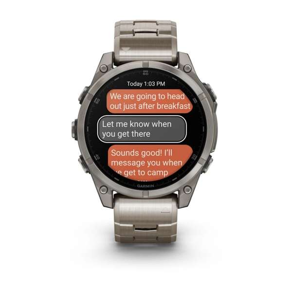 Garmin fenix 8 47mm AMOLED Sapphire Titanium with Vented titanium bracelet Garmin fenix 8 47mm AMOLED Sapphire Titanium with Vented titanium bracelet