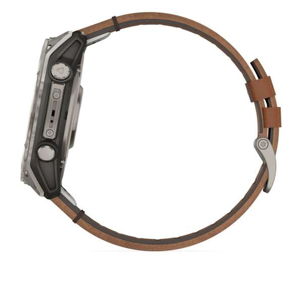 Garmin fenix 8 51mm AMOLED Sapphire, Titanium with Chestnut Leather Band Garmin fenix 8 51mm AMOLED Sapphire, Titanium with Chestnut Leather Band