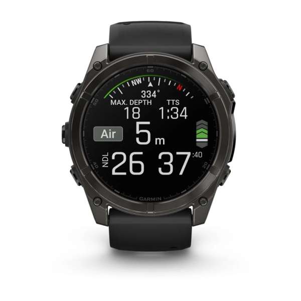 Garmin fenix 8 51mm AMOLED Sapphire with Black/Carbon Silicone Band