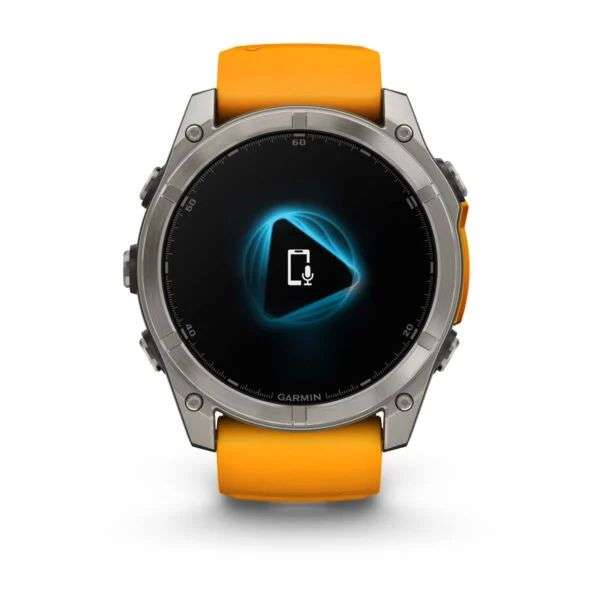 Garmin fenix 8 51mm AMOLED Sapphire with Orange/Graphite Silicone Band