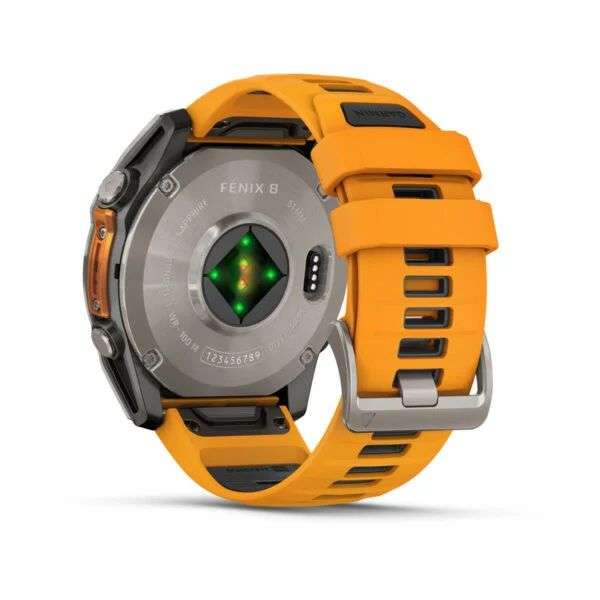 Garmin fenix 8 51mm AMOLED Sapphire with Orange/Graphite Silicone Band