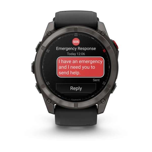 Garmin fenix 8 Pro 51mm AMOLED Sapphire Carbon Grey DLC Titanium with Black/Grey Silicone Strap (ED XD)