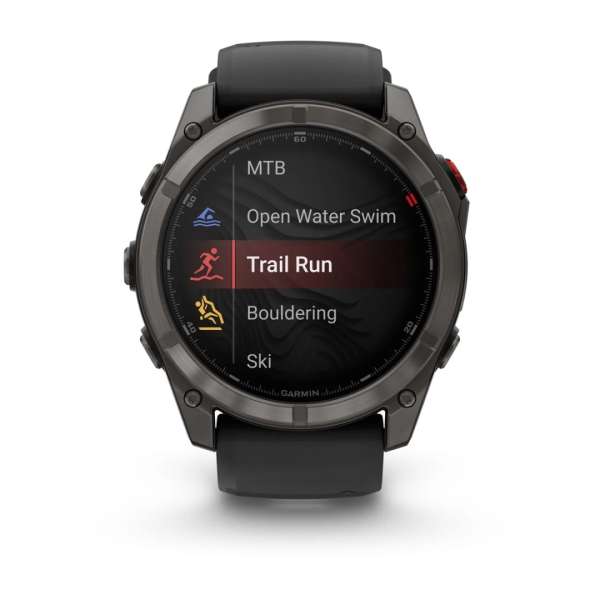 Garmin fenix 8 Pro 51mm AMOLED Sapphire Carbon Grey DLC Titanium with Black/Grey Silicone Strap (ED XD)