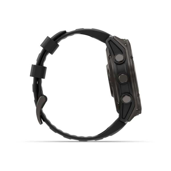 Garmin fenix 8 Pro 51mm AMOLED Sapphire Carbon Grey DLC Titanium with Black/Grey Silicone Strap (ED XD)