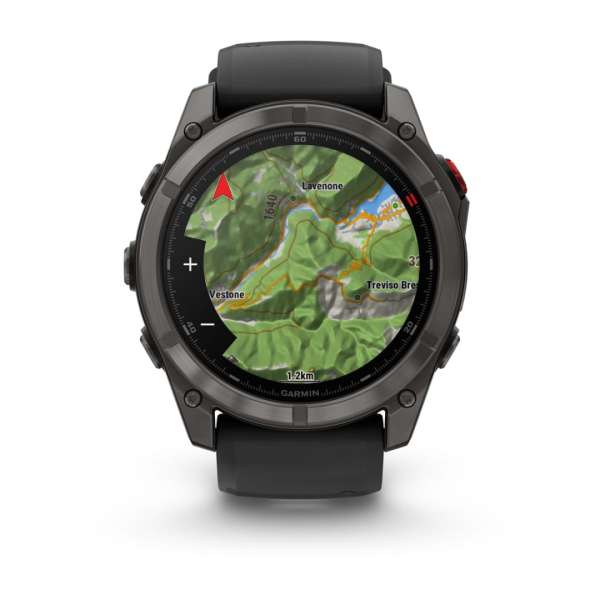 Garmin fenix 8 Pro 51mm AMOLED Sapphire Carbon Grey DLC Titanium with Black/Grey Silicone Strap (ED XD)