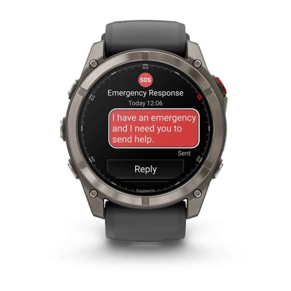 Garmin fenix 8 Pro 51mm AMOLED Sapphire Titanium with Graphite/black silicone band