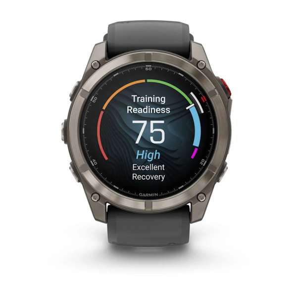 Garmin fenix 8 Pro 51mm AMOLED Sapphire Titanium with Graphite/black silicone band