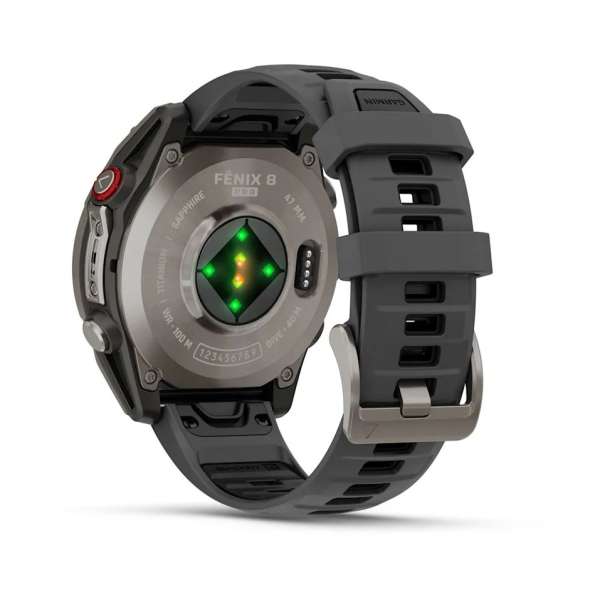 Garmin fenix 8 Pro 47mm AMOLED Sapphire Titanium with Graphite/black silicone band
