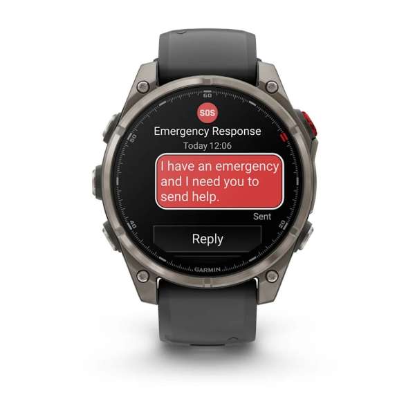 Garmin fenix 8 Pro 47mm AMOLED Sapphire Titanium with Graphite/black silicone band