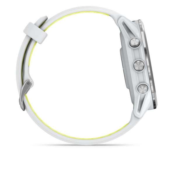 Garmin Forerunner 970 Titanium with Whitestone Case and Whitestone/Translucent Amp Yellow Band