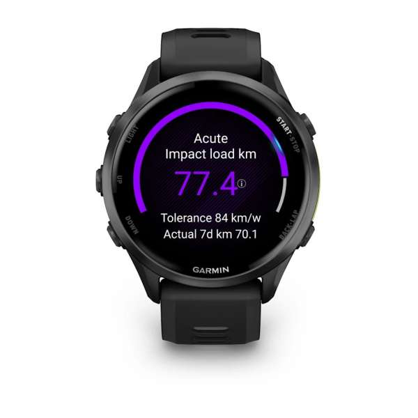 Garmin Forerunner 970 Carbon Grey DLC Titanium with Black Case and Black/Translucent Whitestone Band