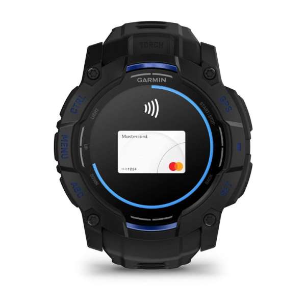 Garmin Instinct 3 50mm AMOLED Black/Blue with Charcoal Band