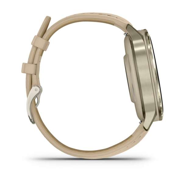 Garmin Venu 4 41mm Lunar Gold with Sand Leather Band Garmin Venu 4 41mm Lunar Gold with Sand Leather Band