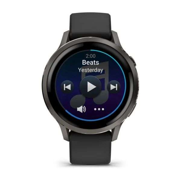 Garmin Venu 4 41mm Slate with Black Silicone Band
