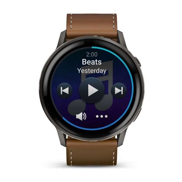 Garmin Venu 4 45mm Slate with Brown Leather Band Garmin Venu 4 45mm Slate with Brown Leather Band