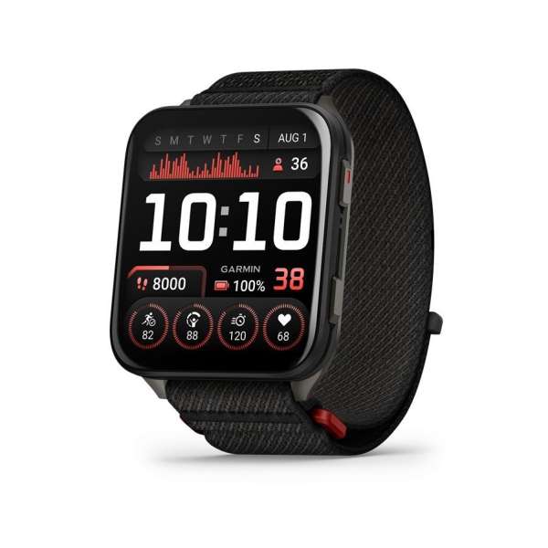 Garmin Venu X1 Black with Slate Titanium Caseback and Black ComfortFit Nylon Band Garmin Venu X1 Black with Slate Titanium Caseback and Black ComfortFit Nylon Band