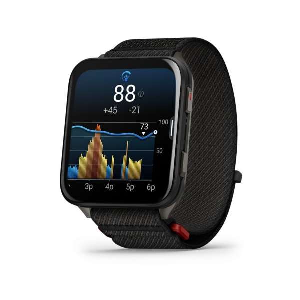 Garmin Venu X1 Black with Slate Titanium Caseback and Black ComfortFit Nylon Band Garmin Venu X1 Black with Slate Titanium Caseback and Black ComfortFit Nylon Band