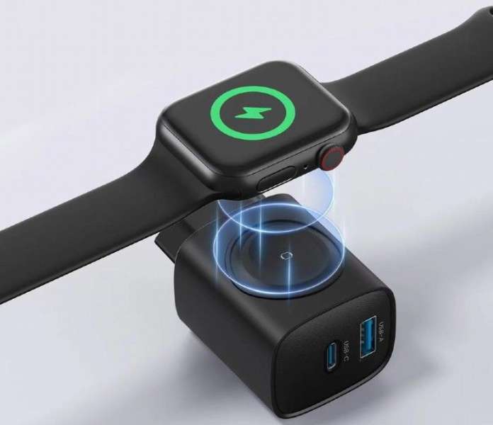 Gembird 2-in-1 20W Apple Watch + phone fast charger Black