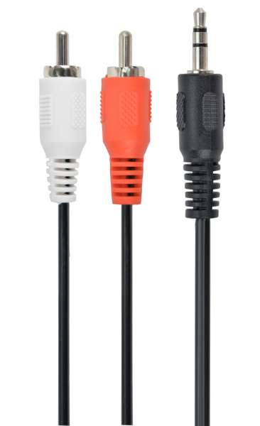 Gembird 3,5 jack/2RCA audio kábel 5m Black