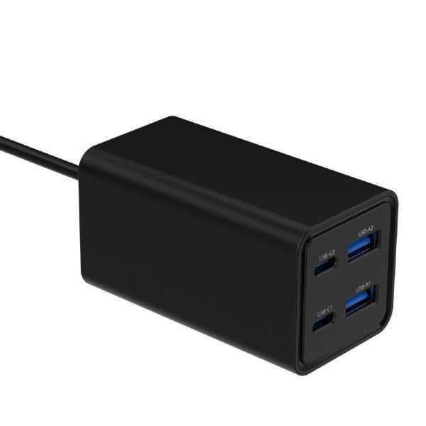 Gembird 4-port 65 W GaN USB PowerDelivery fast charger Black