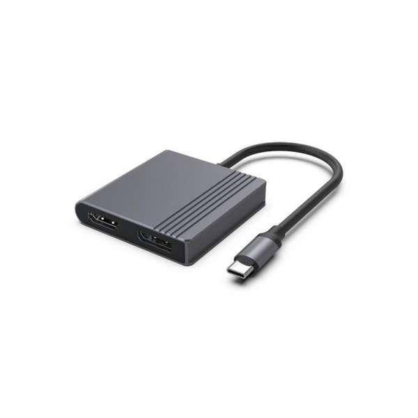 Gembird A-CM-HDMIFDPF-01 USB-C to HDMI + DP adapter Black
