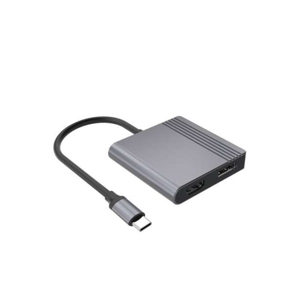 Gembird A-CM-HDMIFDPF-01 USB-C to HDMI + DP adapter Black