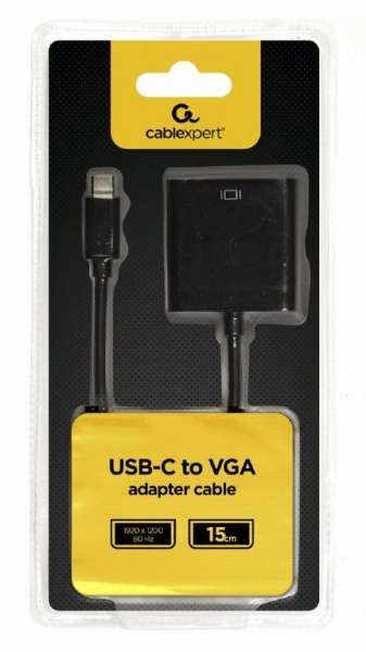 Gembird AB-CM-VGAF-01 USB-C to VGA Adapter Black