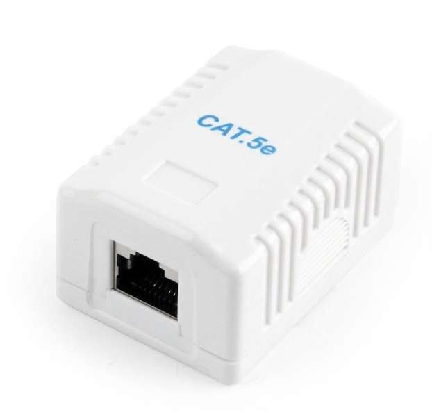 Gembird CAT5E FTP single port surface mount box White