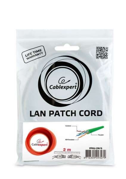 Gembird CAT6 U-UTP Patch Cable 2m Green