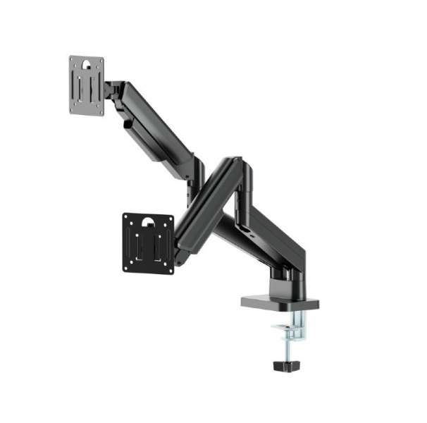 Gembird Desk mounted adjustable double monitor arm 17"-32" Black