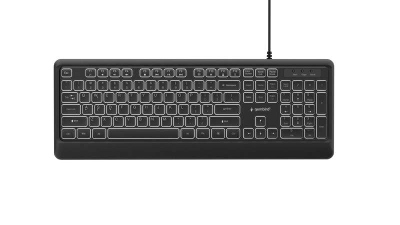 Gembird KB-UML-04 Slim Wired Backlight Keyboard Black US