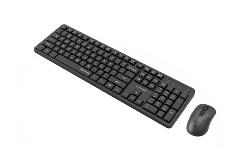 Gembird KBS-WMS-01 Silent Key Pro Business Wireless Keyboard Combo Black US