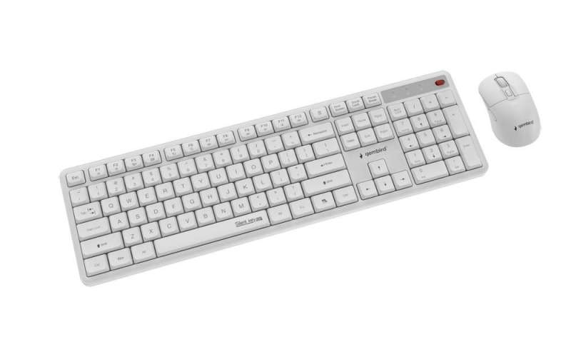 Gembird KBS-WMS-01-W Silent key Pro Business Wireless Keyboard Combo White US