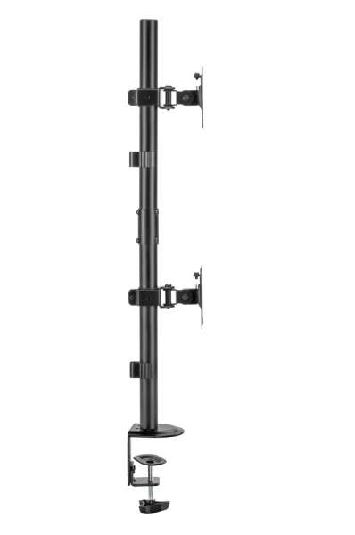Gembird MA-D2-02 Adjustable 2-display vertical desk mount 17”-32” Black