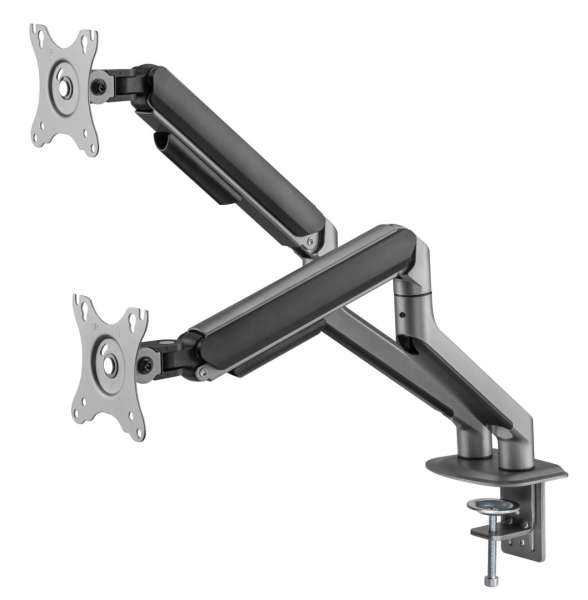 Gembird MA-DA2-05 Desk mounted adjustable double monitor arm 17"-32" Space Grey