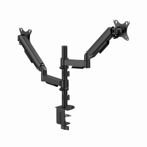 Gembird MA-DA2P-02 Adjustable desk 2-display mounting arm 17”-32” Black