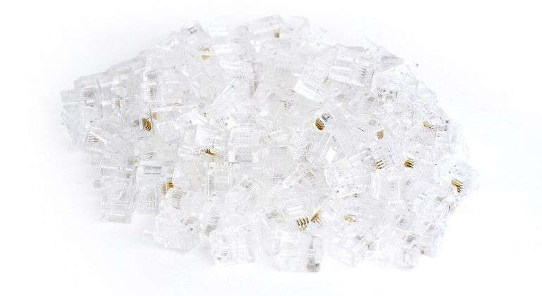 Gembird RJ11/MP-6P4C/100 Modular plug (15u") 100 pcs per polybag