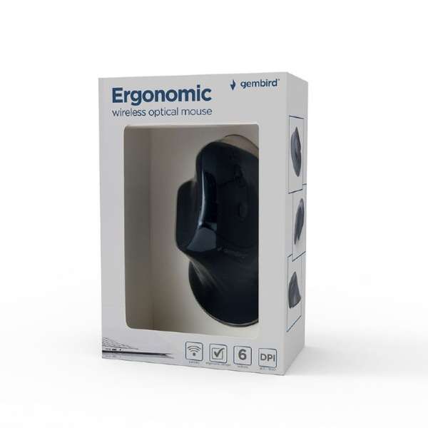 Gembird MUSW-ERGO-03 Mouse Black