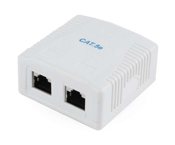 Gembird NCAC-2F5E-01 CAT5E FTP 2-port surface mount box